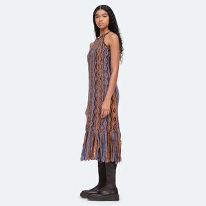 SEA NEW YORK Drew Multicolor Fringe Midi Dress